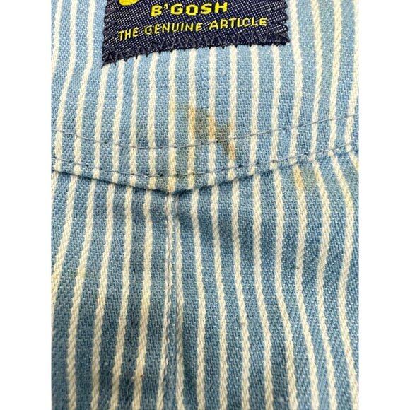 Vintage Oshkosh B'Gosh Hickory Vestbak Stripe Romper Jumper Baby Toddler - Picture 6 of 10